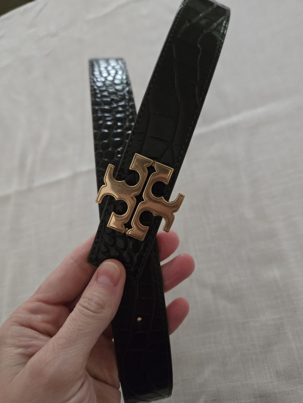 Tory Burch Croc Embossed Belt - Picture 2 of 4